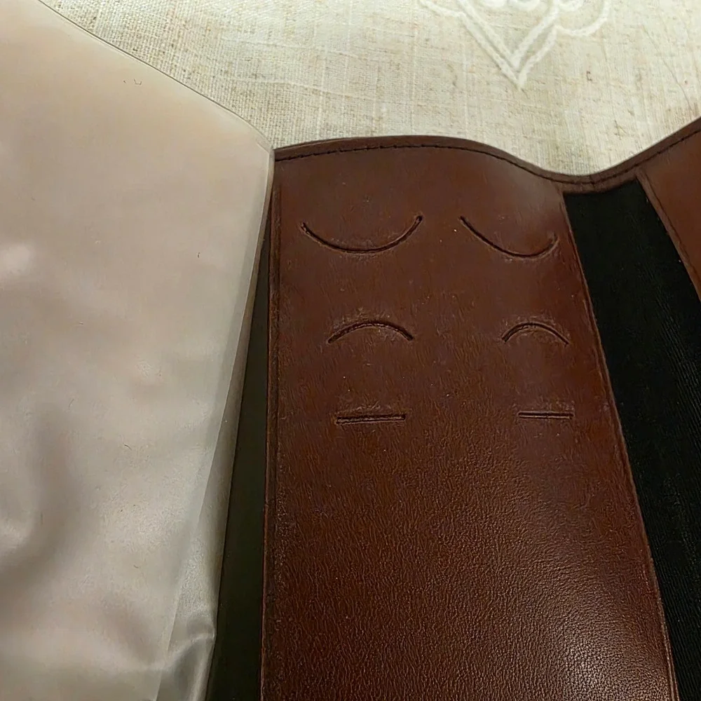 1990s Austin Manor Classic Men's Trifold Brown Leather Wallet, NIB